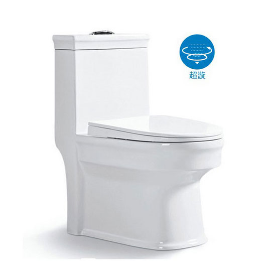 Modern White Toilet Dual/Single Flush One-Piece Toilet